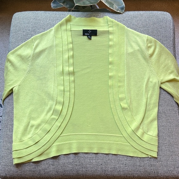 Y2K Ruffle Cardigan In Shade Lime Green, Circa 2007 Size: XL - Picture 8 of 16